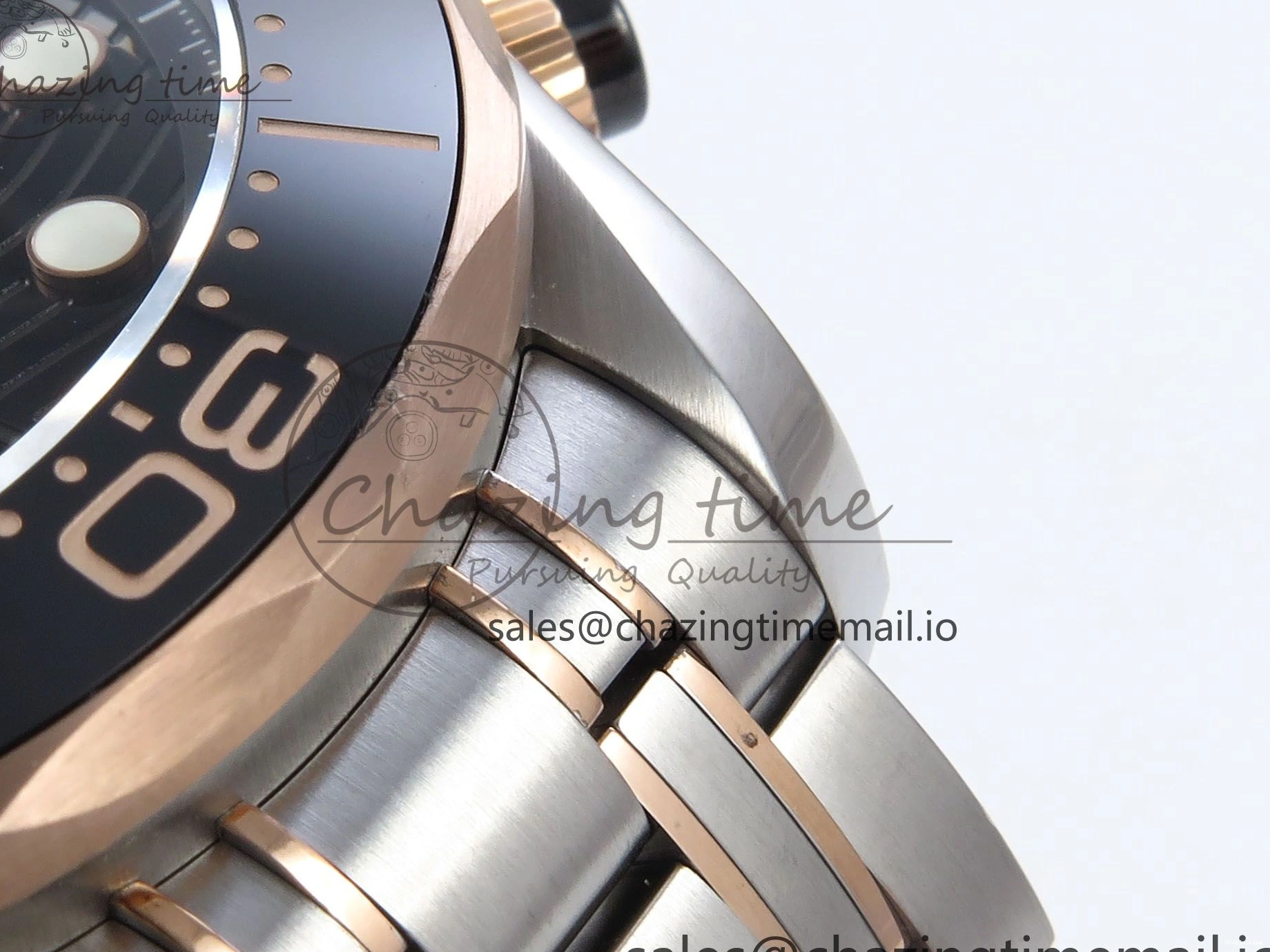 0507 Seamaster 300m Chrono SS YG OMF 1:1 Best Edition Blue Dial on SS YG Bracelet A Popular 7685